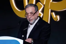 Iran's Foreign Minister Abbas Araghchi looks on as he speaks during the 17th edition of the Al Jazeera Forum in Doha on February 7, 2026. (AFP)