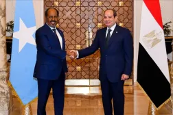 Mısır Cumhurbaşkanı Sisi, Kahire’yi ziyaret eden Somali Cumhurbaşkanı Mahmud’u ağırladı (Mısır Cumhurbaşkanlığı)
