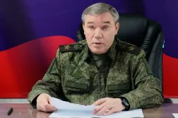  In this image made from video provided by Russian Defense Ministry Press Service on Saturday, Feb. 14, 2026, Russian Chief of General Staff Gen. Valery Gerasimov speaks while inspecting the troops involved in the fighting in Ukraine. (Russian Defense Ministry Press Service via AP) 