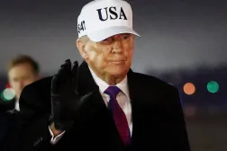 US President Donald Trump arrives at Joint Base Andrews in Maryland, US, February 19, 2026. (Reuters)