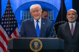 ABD Başkanı Donald Trump dün, Yüksek Mahkeme'nin gümrük vergilerini askıya alma kararıyla ilgili olarak medyaya açıklamalarda bulundu, (DPA)