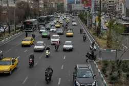  Vehicles drive in downtown Tehran, Iran, Tuesday, Feb. 24, 2026. (AP)