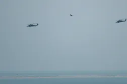 طائرات مروحية قطرية تطوف سماء الدوحة في ظل استمرار الهجمات الإيرانية (EP)