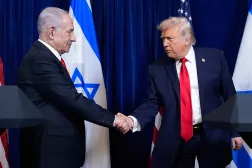 A previous meeting between US President Donald Trump and Israeli Prime Minister Benjamin Netanyahu at the end of a press conference in Mar-a-Lago on December 29, 2025 in Palm Beach, Florida (A.P)