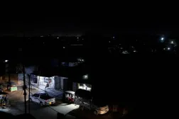 صورة عامة من بغداد أثناء انقطاع التيار الكهربائي (رويترز-أرشيفية)