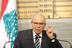 Lebanese Prime Minister Nawaf Salam delivers a speech at the Government Palace on Friday evening (Presidency of the Council of Ministers)