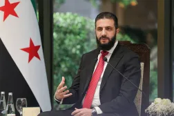 10 March 2026, Syria, Damascus: Syrian President Ahmed al-Sharaa meets with representatives of youth from various initiatives and sectors at the People's Palace in Damascus. Photo: -/APA Images via ZUMA Press Wire/dpa