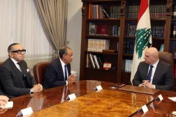 Cumhurbaşkanı Joseph Avn, Mısır Dışişleri Bakanı Bedr Abdulati ve Mısır Büyükelçisi Alaa Musa ile görüştü (Lübnan Cumhurbaşkanlığı)