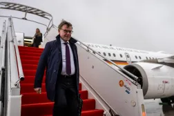 Almanya Dışişleri Bakanı Johannes Wadephul, 26 Mart 2026'da Fransa'da düzenlenen G7 dışişleri bakanları zirvesine gelirken (DPA)