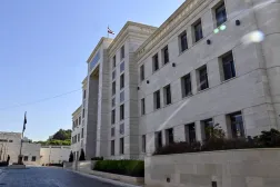 A view of the Iranian Embassy complex in Beirut, Lebanon, 14 October 2023. (EPA)