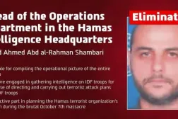 İsrail ordusu tarafından yayınlanan İyad Ahmed Abdurrahman Şembri’nin fotoğrafı