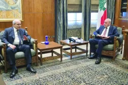 Meclis Başkanı Nebih Berri, Başbakan Nevvaf Selam'ı kabul etti (Lübnan Meclis Başkanlığı)