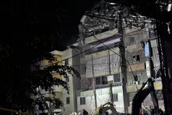 The scene following an Israeli airstrike on Dahieh, Beirut, Lebanon, 06 May 2026. EPA/WAEL HAMZEH