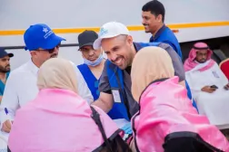 حفاوة في الاستقبال والترحيب من العاملين والمتطوعين بمنفذ الجوف (الشرق الأوسط)