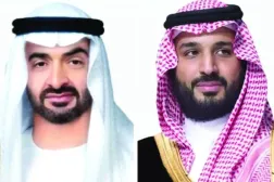 Saudi Crown Prince Mohammed bin Salman and UAE President Mohamed bin Zayed Al Nahyan (Saudi Foreign Ministry)