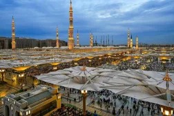 Pilgrims are seen at the Prophet’s Mosque after they completed the Hajj. (SPA)