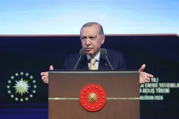 الرئيس التركي رجب طيب إردوغان متحدثاً خلال فعالية في أنقرة (الرئاسة التركية)