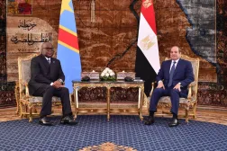 الرئيس المصري عبد الفتاح السيسي يستقبل رئيس الكونغو الديمقراطية فيليكس تشيسيكيدي (الرئاسة المصرية)