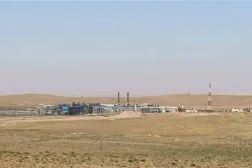 Cahar (Jahar) Sahası, Suriye'deki en önemli gaz sahalarından biri olup Humus vilayetine bağlı Tedmür (Palmyra) şehrinin batısındaki Çöl (Badiye) bölgesinde yer almaktadır. (Arşiv - Suriye Enerji Bakanlığı)
