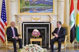 Irak Kürdistan Bölgesi Başbakanı Mesrur Barzani, 16 Haziran 2026’da Erbil’de ABD’nin Irak ve Suriye Özel Temsilcisi Tom Barrack’la görüştü (Kürdistan Bölgesi Hükümeti Medyası)