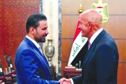 رئيس الوزراء العراقي علي الزيدي خلال لقائه المبعوث الأميركي توم برّاك في بغداد 16 يونيو 2026 (إعلام حكومي)