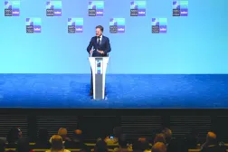 NATO Secretary General Mark Rutte speaks during a media conference at the International Media Center ahead of the NATO Summit in Ankara, Türkiye, Monday, July 6, 2026. (AP Photo/Hussein Malla)