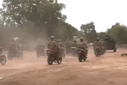Mali ordusu tarafından yayınlanan ve Anefis kasabasındaki çatışmaları gösteren videodan alınan ekran görüntüsü