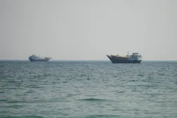 Vessels at the Strait of Hormuz, as seen from Musandam,Oman, July 12, 2026. REUTERS/Stringer