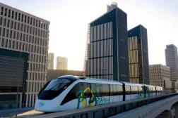 The East Nile Monorail passes alongside high-rise buildings in Egypt’s New Administrative Capital (Egyptian Ministry of Transport) 