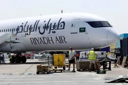 A Riyadh Air Boeing 787-9 Dreamliner is seen before the opening of the 55th International Paris Airshow at Le Bourget Airport near Paris, France, June 13, 2025. (Reuters)