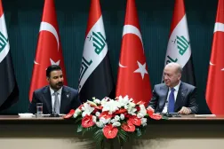 Erdoğan ve Zeydi, Ankara'daki basın toplantısında (Türkiye Cumhurbaşkanlığı)