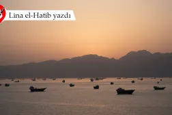 Yemen’in Taiz kıyılarından çekilen fotoğrafta, Kızıldeniz’deki Babu’l-Mendeb Boğazı’nda demirlemiş gemiler, 24 Temmuz 2026 (AFP)