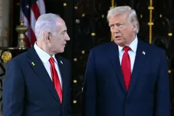 ABD Başkanı Donald Trump, 29 Aralık 2025’te Florida’daki Mar-a-Lago’da Binyamin Netanyahu ile birlikte. (AFP)