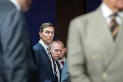 Trump envoy Jared Kushner at the Lake Lucerne Summit at the Buergenstock resort in Obbuergen, near Lucerne, Switzerland, Sunday, June 21, 2026. (Urs Flueeler, Pool Photo via AP)