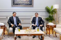 Mısır İstihbarat Başkanı Tümgeneral Hasan Reşad, dün El Alameyn’de Saddam Hafter ile bir araya geldi (Saddam Hafter'in Resmi Sayfası)