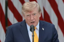 US President Donald Trump speaks as he hosts a back-to-school-themed event to highlight his administration's education policies, in the Rose Garden at the White House in Washington, DC, US, August 24, 2026. (Reuters)