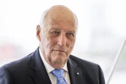 (FILE) Norway's King Harald during a press conference on the Royal Yacht Norge in Aarhus, Denmark, 16 June 2023  (reissued 28 August 2026). EPA/BO AMSTRUP DENMARK OUT