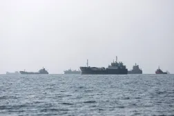 Vessels in the Strait of Hormuz near the beach of Bandar Abbas, Iran, September 5, 2026. Majid Asgaripour/WANA (West Asia News Agency) via Reuters