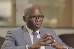Ousmane Dione, World Bank Vice President for the Middle East, North Africa, Afghanistan and Pakistan region, speaks to Asharq Al-Awsat. (Turky Al-Agili) 