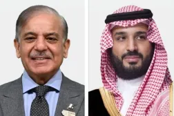 ولي العهد السعودي الأمير محمد بن سلمان ورئيس الوزراء الباكستاني محمد شهباز شريف (واس)