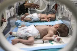 The war in Gaza has devastated the territory's healthcare system, leaving premature babies even more vulnerable. BASHAR TALEB / AFP

