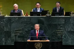 US President Donald Trump speaks during the 81st United Nations General Assembly at the United Nations Headquarters in New York City, US, September 22, 2026. BRENDAN SMIALOWSKI/Pool via REUTERS 