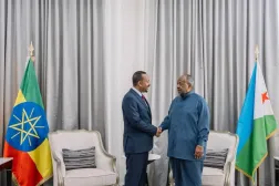 Etiyopya Başbakanı Abiy Ahmed dün Cibuti’yi ziyaret etti ve Cumhurbaşkanı İsmail Guelleh tarafından kabul edildi. (Etiyopya Haber Ajansı)