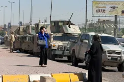 Irak güvenlik güçlerine ait araçlar Bağdat’ta (Arşiv-AFP)