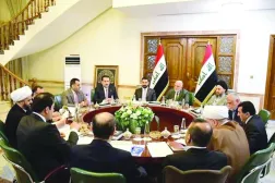 Başbakan Ali ez-Zeydi’nin katıldığı “Koordinasyon Çerçevesi” toplantısından (Irak Haber Ajansı)