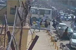 An image published by the Mizan news agency showing unrest in Zahedan, the capital of Sistan and Baluchestan province, on July 8.