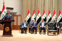  Iraqi Prime Minister Ali al-Zaidi attends a parliamentary session to approve the remaining members of his cabinet, in Baghdad, Iraq, October 15, 2026. (Iraqi Prime Minister's Media Office/Handout via Reuters)