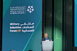 العميد المتقاعد جوزيف «جو» رانك رئيس «لوكهيد مارتن السعودية» خلال مشاركته في «ملتقى الصناعات العسكرية السعودية» بالرياض (الشرق الأوسط)