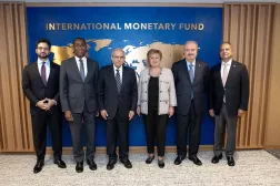 Lübnan Başbakanı başkanlığındaki heyet, eylül ayında Washington’da Uluslararası Para Fonu (IMF) Genel Direktörü Kristalina Georgieva ile bir araya geldi. (X)