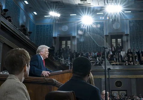 ترمب يلقي خطاب «حالة الاتحاد» أمام جلسة مشتركة للكونغرس في مبنى الكابيتول يوم الثلاثاء (نيويورك تايمز)